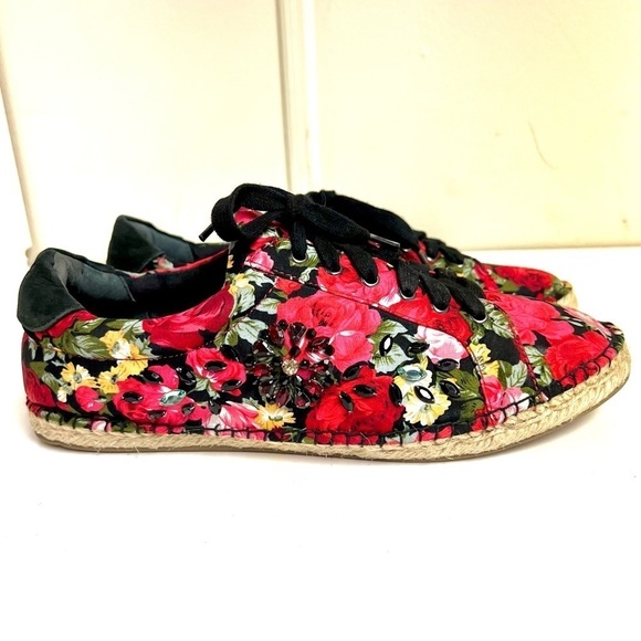 Yellow Box Enchanted Floral espadrilles Sneakers Womans 9M Boho cottagecore - Picture 3 of 10